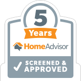 HomeAdvisor Screened & Approved 5 Years logo